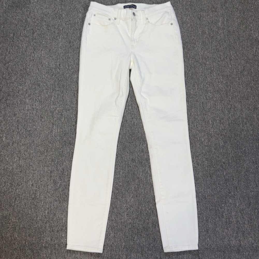 J.Crew Mercantile White Jeans Size 27x30‎ Slim Ankle Style G1973 Summer Classic